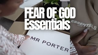 Mr Porter Unboxing  FEAR OF GOD TRACKSUIT  LogoFlocked CottonBlend Jersey In Camel [upl. by Enirtak]