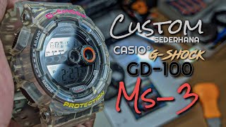 Custom GSHOCK GD100MS3 Bongkar total dan merakit GSHOCK [upl. by Rachael]