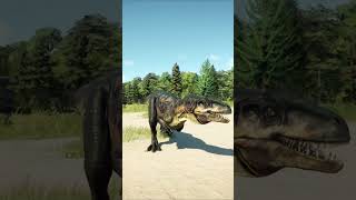 ALLOSAURUS vs CARNOTAURUS in Jurassic World Evolution 2jurassicworld jurassicpark dinosaurs dino [upl. by Sileas675]