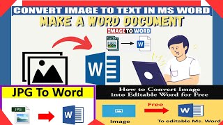 how to make by convert jpg to word text ।।JPG To Word Text Converter।। [upl. by Lletnahc]