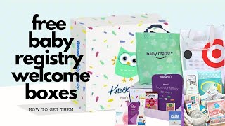 Free Baby Registry Welcome Gift Box 2023  Unboxing amp How to Get Them amazon target walmart [upl. by Dorreg]