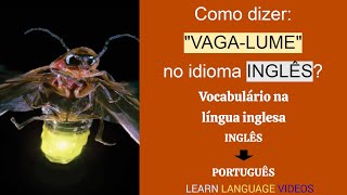 Como se diz quotVAGALUMEquot no idioma INGLÊS Educação Vocabulário na língua inglesa Aprendendo online [upl. by Thoma971]