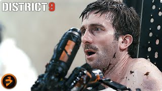 DISTRICT 9  Ill Shoot A Pig But I Wont Shoot A Prawn  Sharlto Copley SciFi Movie [upl. by Rangel]