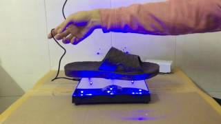 woodlev magnetic levitating platform 8LED operating video [upl. by Bonine]