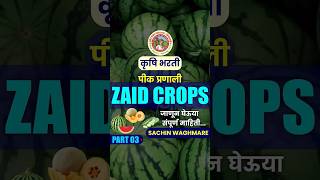 कृषी भरती  what are zaid crops  पीक प्रणाली  krushi bharti [upl. by Sotos]