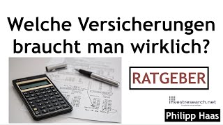 Welche Versicherung braucht man wirklich So Geld bei Versicherungen sparen [upl. by Michaeu]