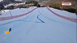 Bormio  the course for mens Super G race through the eyes of the camera racer Nicolo Molteni [upl. by Aidyl]