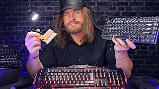 ASMR ⌨️ Rude English Keyboard Cleaner 🖌️ [upl. by Hashum]