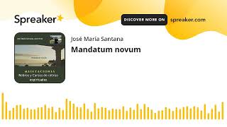 Mandatum novum [upl. by Theurer]