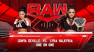 Sonya Deville Vs Lyra Valkyria  Monday Night Raw [upl. by Imit686]