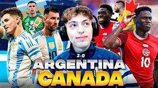 DAVOO XENEIZE OPINA DE ARGENTINA 2 CANADA 0 2024  COPA AMERICA SEMI FINAL [upl. by Ecirted]