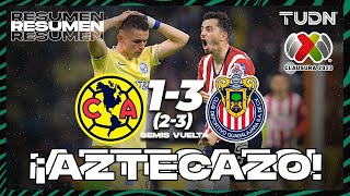 Resumen y goles  América 2133 Chivas  CL2023  Semis  TUDN [upl. by Eissolf]