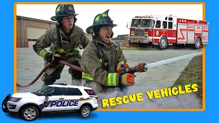 Rescue Vehicles Song  Fire Trucks for Kids  Real Fire Trucks Awesome Kids Show [upl. by Ohare467]