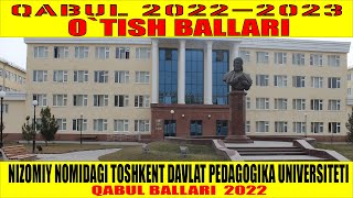 QABUL 20232022 NIZOMIY UNIVERSITETI KIRISH BALLARI [upl. by Nus]