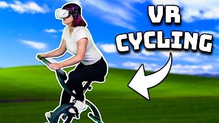 Riding a bike in VIRTUAL REALITY [upl. by Titus]