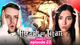 Attack on Titan  Season 4 Episode 22 REACTION [upl. by Nanfa]