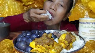 Beff meat with naga loklak an bamboo shoot  Naga mukbang [upl. by Anik]