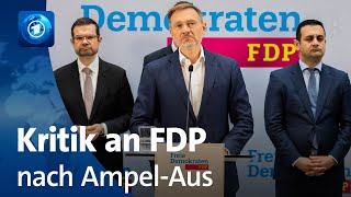 Empörung bei SPD und Grünen nach Berichten über FDPPläne für AmpelAus [upl. by Rae]