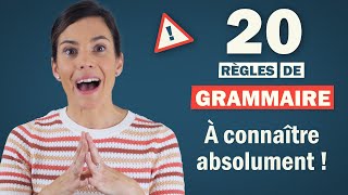 20 règles de grammaire SIMPLES à connaître ABSOLUMENT [upl. by Auqinimod]