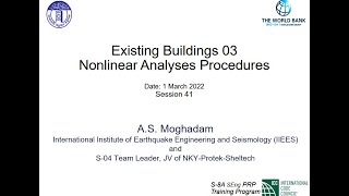 S41Existing Buildings 03Nonlinear Analysis Procedures March 1 2022 [upl. by Amleht]