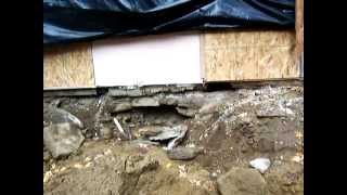 Dilapidated Fieldstone Foundation on 1800s Home [upl. by Nuyh]