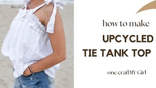 Upcycled mens Shirt to tie top with this easy DIY tutorial [upl. by Renaldo163]