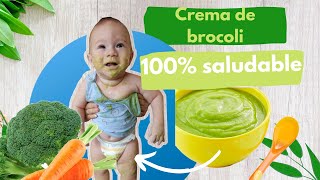 Deliciosa y nutritiva PAPILLA DE BRÓCOLI Y ZANAHORIA para nuestros bebés LES ENCANTA 😋 [upl. by Onitsuj550]