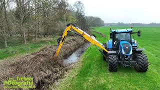 Lolkema  Maaikorven  New Holland  Herder  Ditch maintenance  Grabenpflege [upl. by Sidnak]