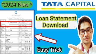 How to Download tata capital OD Statement loan statement [upl. by Ahsert]