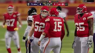 Madden 24 ChiefsRavens Best AFC Championship Game Ever👍 [upl. by Kelton]