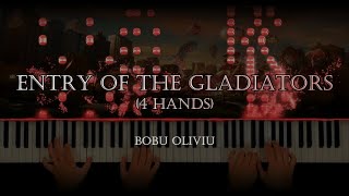 Bobu Oliviu  Entry of the gladiators 4 hands [upl. by Wendalyn32]