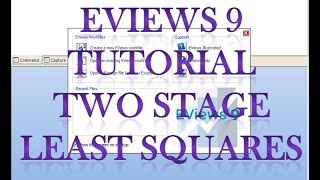 Eviews 9 Tutorial Two Stage Least Squares [upl. by Sirmons]