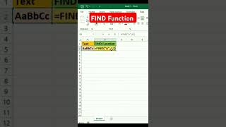 Find Function  excel excelshortcuts newexcel short shorts trending youtubeshorts ytshorts [upl. by Adas]