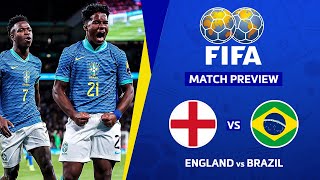 ENGLAND vs BRAZIL International Friendly Match 2024 Match Preview amp Head to head stats [upl. by Yraunaj]