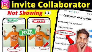 Invite Collaborator Instagram Not Showing 2023  How to fix Invite Collaborator Option Not Showing [upl. by Katsuyama]