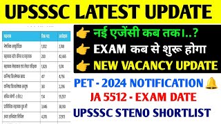 UPSSSC LATEST NEWS I UPSSSC JUNIOR ASSISTANT EXAM DATE I UPSSSC EXAM DATE I UPSSSC STENO SHORTLIST I [upl. by Hobie]