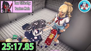 Genocide Ending Speedrun Yandere Mode Difficulty  Yandere Simulator [upl. by Asli]