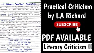 Practical Criticism By IA Richard [upl. by David]