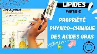 📣2 Les Lipides Partie 01  Propriété PhysicoChimique Des Acides Gras اقوى شرح لللبيدات😍 [upl. by Gathers]