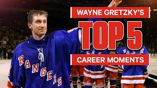 Top 5 Wayne Gretzky NHL Career Moments [upl. by Sloatman]