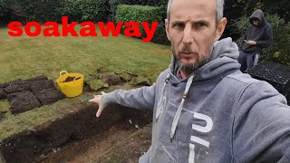 installing soakaway drain in garden [upl. by Aerdnaz]