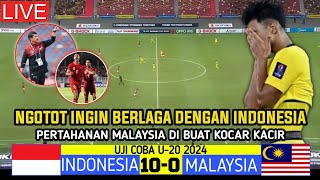 🔴TUNJUKAN PERMAINAN ALA EROPA  Indonesia U20 VS MALAYSIA U20  Hasil Laga Uji Coba Malam Ini [upl. by Rothstein403]