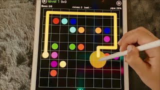 😴 iPad ASMR  Connecting the DOTS Flow Free  Clicky Whispering [upl. by Akessej291]