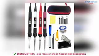 ✔️80W Digital Electric Soldering Iron Set Kit Temperature Adjustable 220 [upl. by Elonore111]