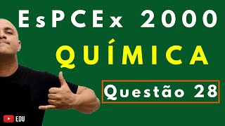 EsPCEx 2000  Tema REAÇÕES QUÍMICAS  Questão 28 Química [upl. by Arabelle20]