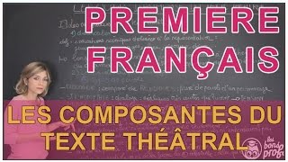 Analyse du texte théâtral  les composantes du texte  Français Première  Les Bons Profs [upl. by Kirima]