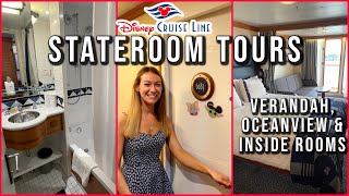 Disney Magic Stateroom Tours Verandah Porthole Oceanview Standard Inside 🚢 Disney Cruise Line DCL [upl. by Flint]