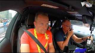 Inside TrekSegafredos team car during Tour de France time trial [upl. by Muffin]