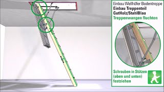 Einbau Wellhöfer Bodentreppe GutHolz Montagevideo [upl. by Enasus]